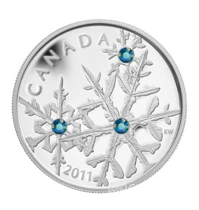 20$ Fine Silver Coin – Small Cristal Snowflakes (Montana) , 2011r.