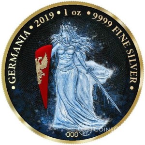 Germania ICE 2019 5 Mark SpaceX Series 1oz Silver Coin