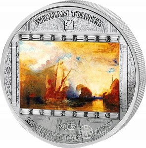 20$ WILLIAM TURNER ULYSSES Masterpieces of Art 3 Oz Silver Coin Cook Islands 2017