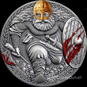 3000 Franków CFA Viking Axeman - Legendary Warriors 3 oz 2020