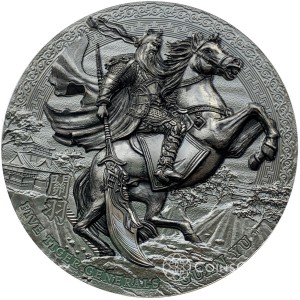 5$ Guan Yu - Five Tiger Generals 3oz 2020