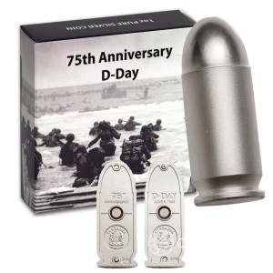 2x 500 shillings 75th Anniversary D-Day Bullet 1oz 2019