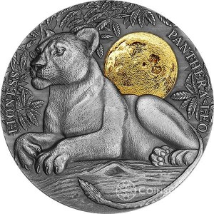 5$ Lioness Wildlife in the Moonlight 2oz 2021