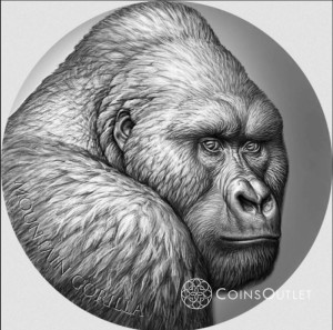 2000 CFA  Mountain Gorilla - Expressions of Wildlife  2oz 2021