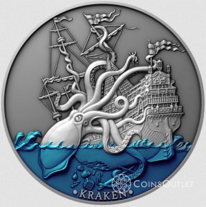5$ Kraken-Sea Monster 2oz 2021 