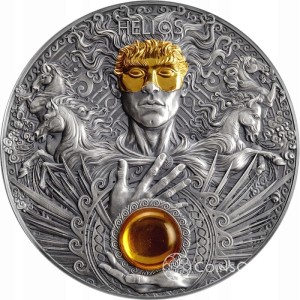 5$ Helios Divine Faces of the Sun 3oz 2022