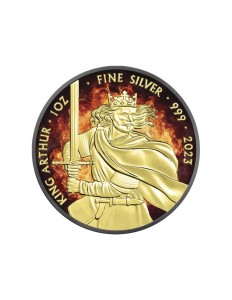 2£ Płonący Król Artur - Płonące Mity i Legendy 1oz 2022