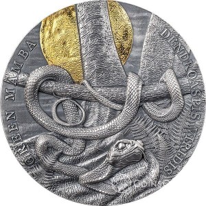 5$ Green Mamba Wildlife in the Moonlight 2oz 2022
