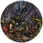 DRAGONS OF AUTUMN TWILIGHT DRAGONLANCE CHRONICLES 3 OZ SILVER COIN 7$ NIUE 2023
