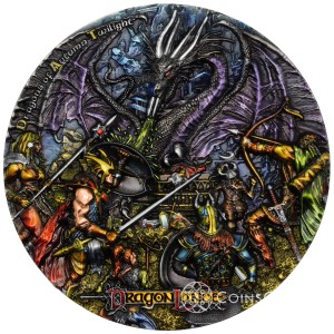 DRAGONS OF AUTUMN TWILIGHT DRAGONLANCE CHRONICLES 3 OZ SILVER COIN 7$ NIUE 2023