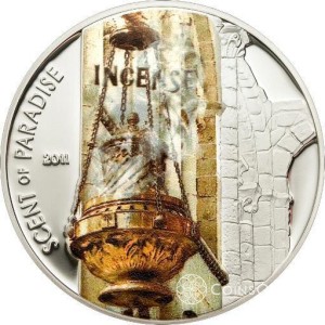 INCENSE Scent of Paradise Smelling Silver Coin 5$ Palau 2011