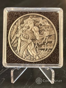 Tuvalu: Bogowie Olimpu - Zeus 1 uncja Srebra 2020 Antiqued Coin 