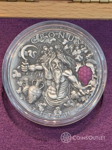 Tytani - Kronos | 2 uncje Srebra 2018 Antique Coin | 2 Dollars