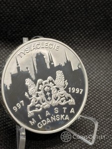 20 zł Tysiąclecie Miasta Gdańska 1996 – Srebrna moneta NBP Proof