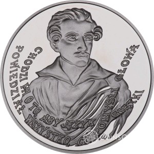 10 zł 150. rocznica śmierci Juliusza Słowackiego 1999 – Srebrna moneta NBP