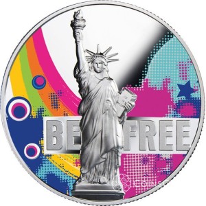 2000 Franków CFA Be Free – Statue of Liberty 2018 – Srebrna moneta 2 oz Kamerun (kształt Statuy Wolności)