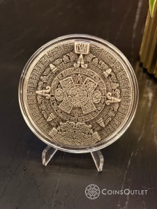Aztec Sun Stone Stacker 2 uncje srebra 2022