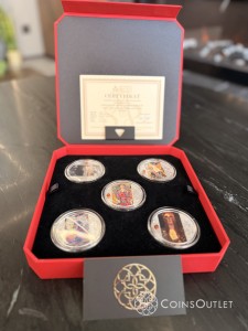 1$ Niue 2019 – Gustav Klimt „Artysta łamiący schematy” – zestaw 5 × 17,5 g