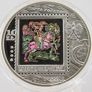 10 zł / 2008 r. - 450 lat Poczty Polskiej 