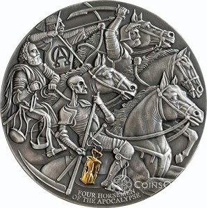 3000 Francs  Cameroon 2019 The Four Horsemen of The Apocalypse 3oz
