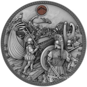 5$ Bitwa Pod Salaminą - Bitwy Morskie 2oz 2019 / Sea Battles - The Battle of Salamis